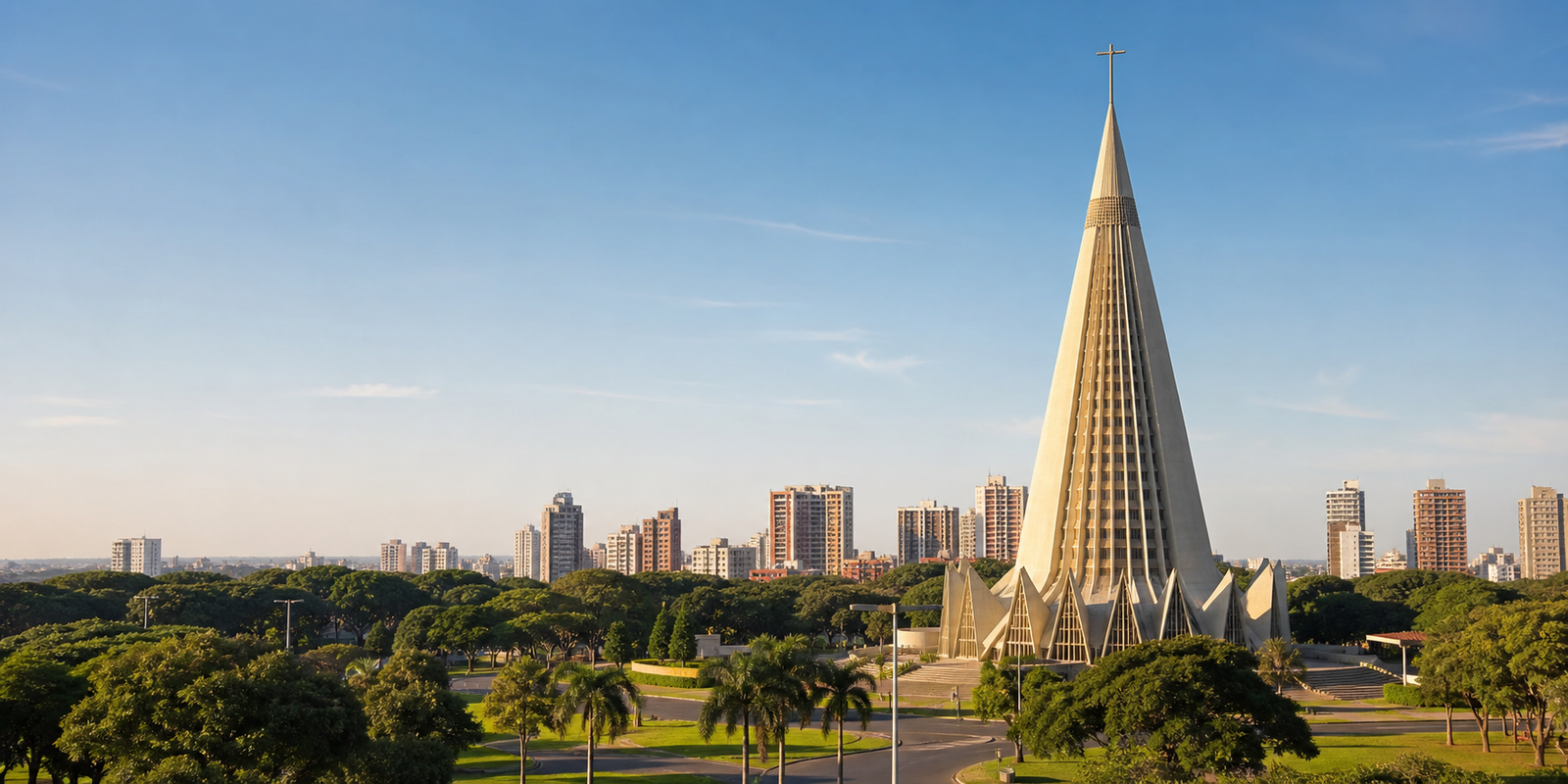Catedral de Maringá e arborização da cidade